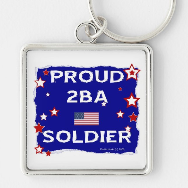 Proud 2BA Soldier Keychain (Front)