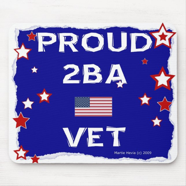 Proud 2BA Vet - In Honor - Mousepad (Front)