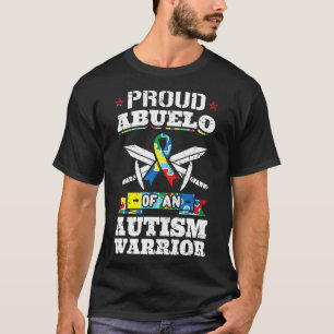 Proud Abuelo Of An Autism Warrior Awareness Ribbon T-Shirt