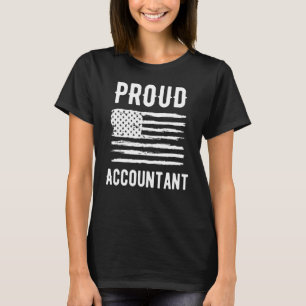 Proud Accountant Profession American Flag T-Shirt