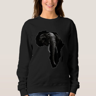 Proud Africa African Country Elephant Continent Lo Sweatshirt