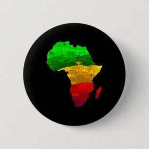 Proud Africa Map Green Yellow Red African Pride Ju Button