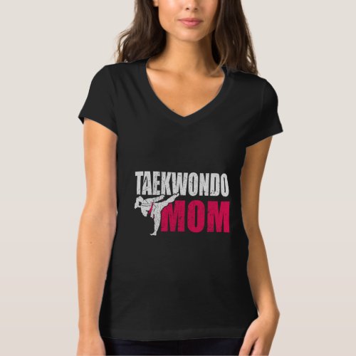 Proud Aikido Mom Of A Taekwondo Fighter Gift Idea T_Shirt
