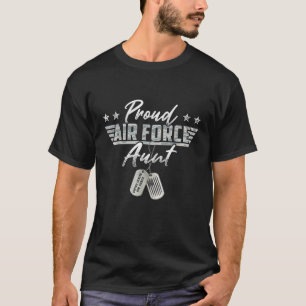 Proud Air Force Aunt Military US Air Force Family T-Shirt