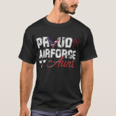 Proud Air Force Aunt Shirt Us Heart Military Women
