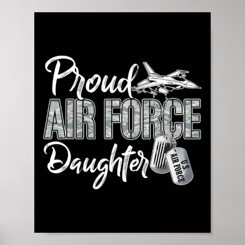 Proud Air Force Daughter Air Force Graduation Usaf Poster
