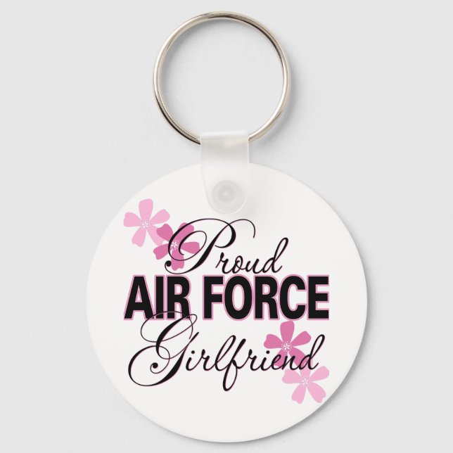 Proud Air Force Girlfriend Keychain (Front)