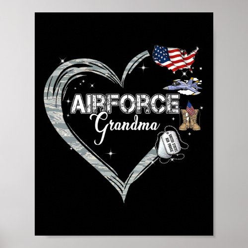 Proud Air Force Grandma Air Force Graduation Grand Poster