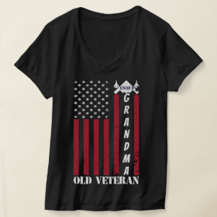 Proud Air Force Grandma Custom Grandma Old Veteran T-Shirt