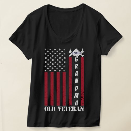 Proud Air Force Grandma Custom Grandma Old Veteran T_Shirt