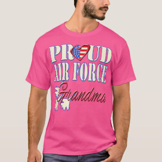 Proud Air Force Grandma US Heart Military Women T-Shirt