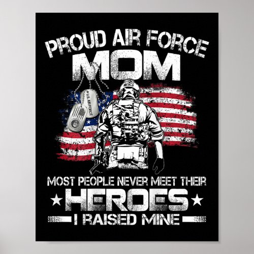 Proud Air Force Mom Air Force Graduation Mom Usaf  Poster