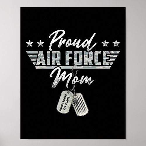 Proud Air Force Mom Gifts Usaf Graduation Family O Poster