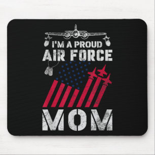 Proud Air Force Mom Military Us Air Force Family M Mouse Pad