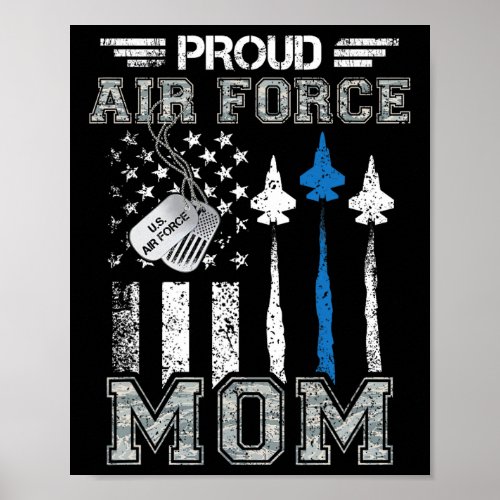 Proud Air Force Mom Us Air Force Graduation Mom Gi Poster