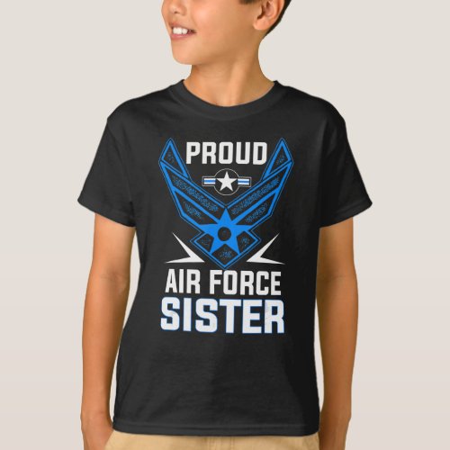 Proud Air Force Sister Veteran Pride Tee