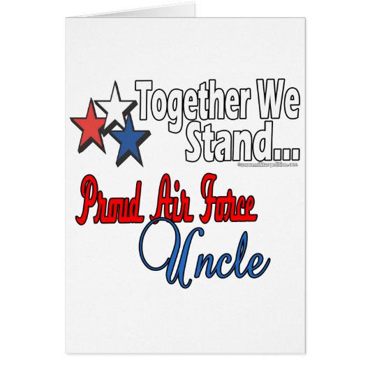 Proud Air Force Uncle Cards (Front)