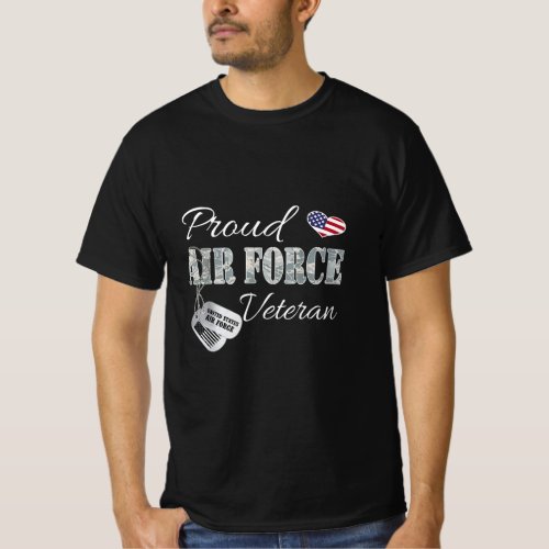 Proud Air Force Veteran Veterans Day  T_Shirt