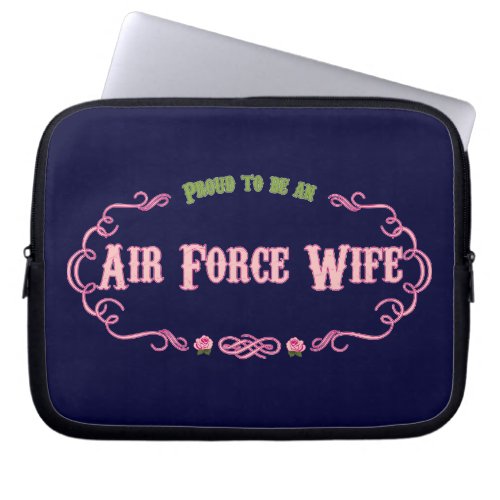 Proud Air Force Wife Laptop Sleeve
