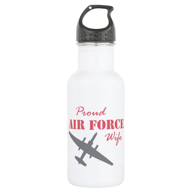 Proud Air Force Wife U-2 Water Bottle (Front)