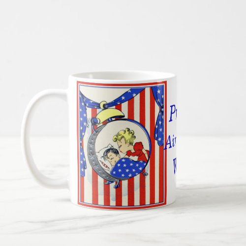 proud Air Force wife vintage print design Coffee Mug