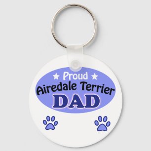 Proud Airedale Terrier Dad. Keychain