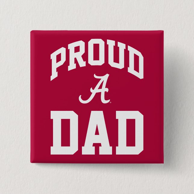 Proud Alabama Family - Dad Pinback Button (Front)
