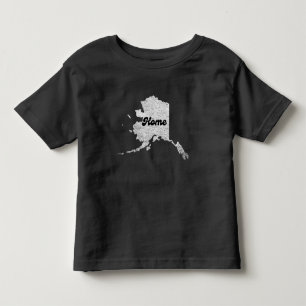 proud Alask State Home Map Outline Rocky Map AK  Toddler T-shirt