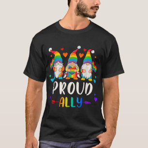 Proud Ally Gnomes Lgbt Pride Rainbow Colors T-Shirt