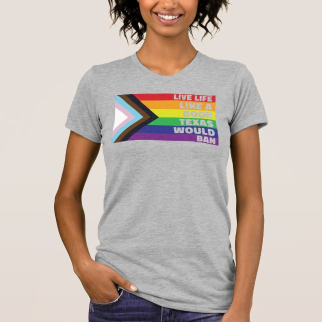Proud Ally LGBTQ Gay Lesbian Trans Live Like Book  T-Shirt (Front)