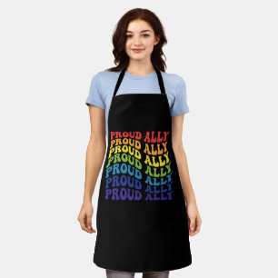 Proud Ally LGBTQ Gay Pride Rainbow Apron