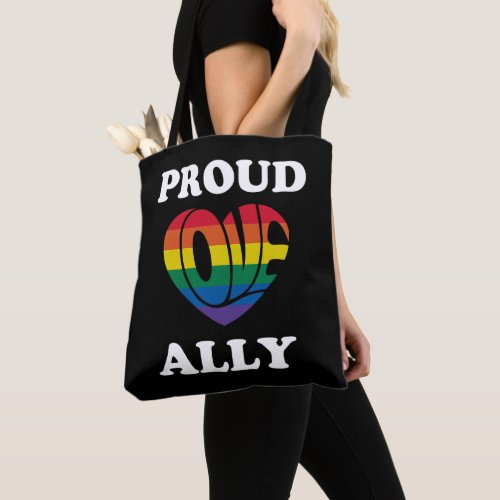Proud Ally LGBTQ Pride Tote Bag