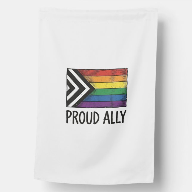 Proud Ally Pride Flag Vector T-Shirt Design_1 (Front)