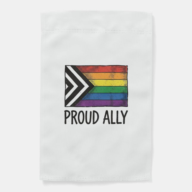 Proud Ally Pride Flag Vector T-Shirt Design_1 (Front)