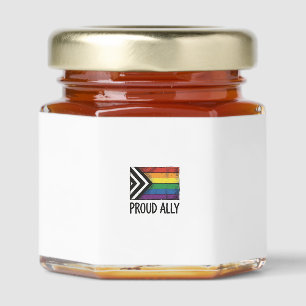 Proud Ally Pride Flag Vector T-Shirt Design_1 Honey Jar Favors