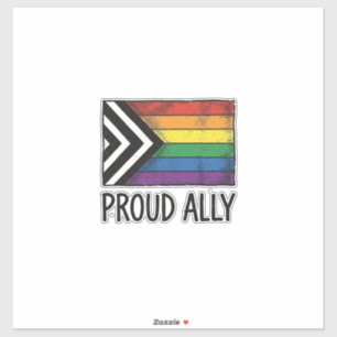 Proud Ally Pride Flag Vector T-Shirt Design_1 Sticker