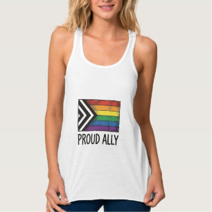Proud Ally Pride Flag Vector T-Shirt Design_1 Tank Top