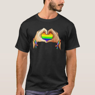 Proud Ally Pride Lgbt Transgender Flag Heart Gay L T-Shirt
