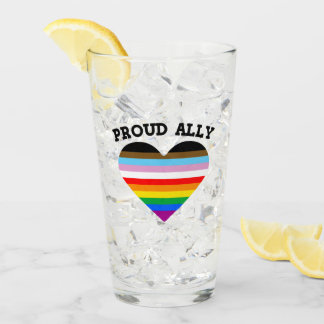 Proud Ally Progress Pride Glass