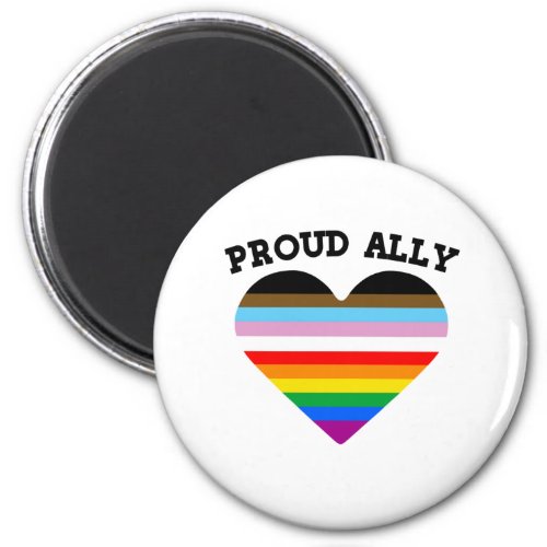 Proud Ally Progress Pride Magnet