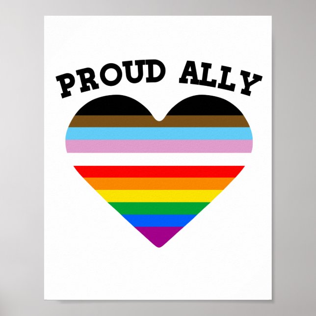 Proud Ally Progress Pride Poster (Front)
