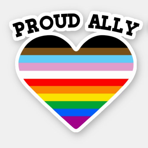 Proud Ally Progress Pride Sticker