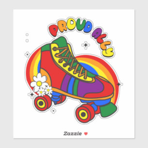 Proud Ally Rainbow Skate Sticker