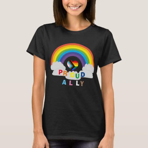 Proud ally transgender  pride rainbow lgbtqia  T_Shirt