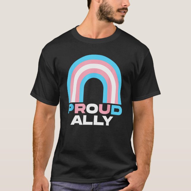 Proud Ally Transgender Transsexual Trans Pride Men T-Shirt (Front)