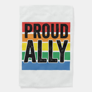 Proud Ally Vintage Pride Support Shirt Design_1 Garden Flag