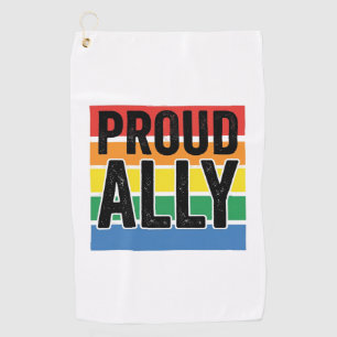 Proud Ally Vintage Pride Support Shirt Design_1 Golf Towel