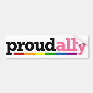 Proud Ally White Bumper Sticker