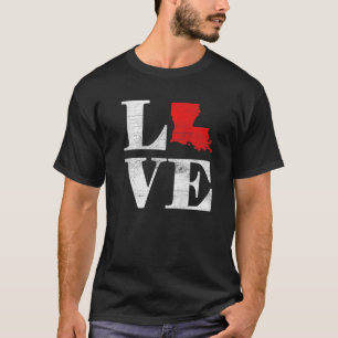 Proud America Citizen State Flag Land Map Love Lou T-Shirt