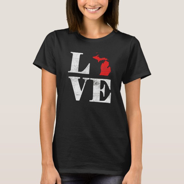 Proud America Citizen State Flag Land Map Love Mic T-Shirt (Front)
